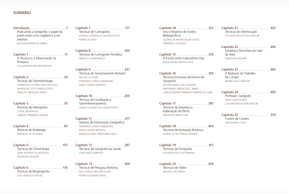 Livro “Geografia – Práticas de Campo, Laboratório e Sala de Aula