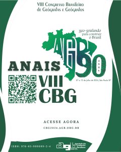 Trabalhos de pesquisadores do LEHG são publicados nos Anais do VIII Congresso Brasileiro de Geógrafas e Geógrafos (VIII CBG)